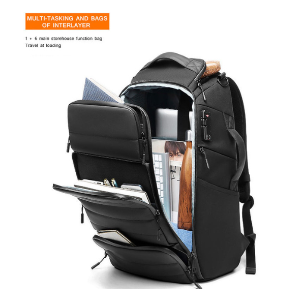 New Large Capacity Men Business Backpack Waterproof Oxford Outdoor Travel Multifunctional TSA Lock Luggage Bags for Men