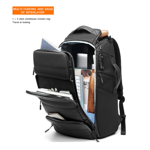 New Large Capacity Men Business Backpack Waterproof Oxford Outdoor Travel Multifunctional TSA Lock Luggage Bags for Men